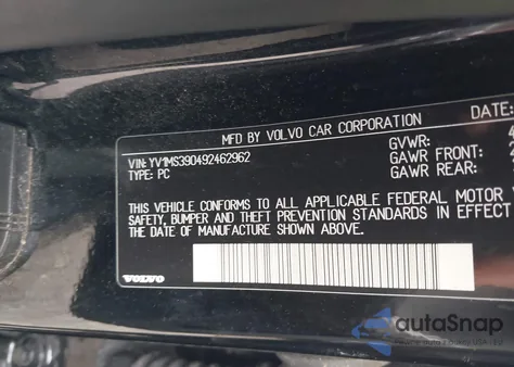 2009 Volvo S40 2.4I from USA, damaged, VIN YV1MS390492462962